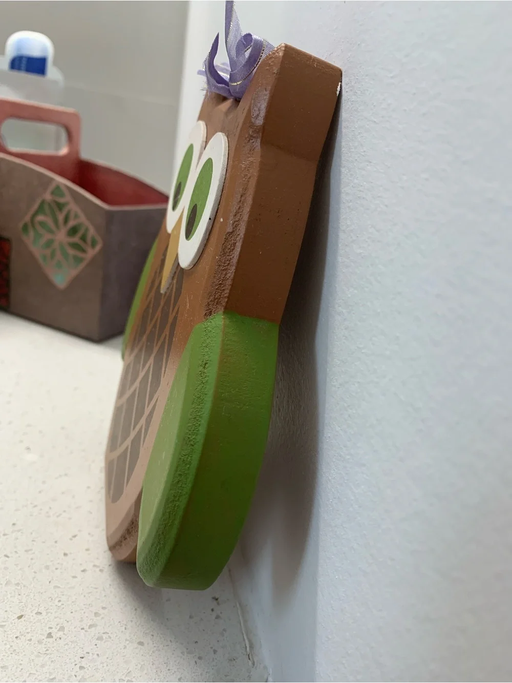 Decorative Brown and Green Owl Wall Accent